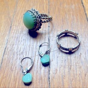 Rings and earrings